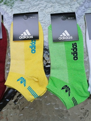 Adidas women's socks pack of 4, sizes 36-41, new, colorful
