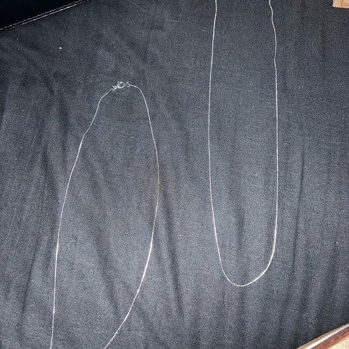Set of stainless steel necklaces new, 60cm and 50cm, silver