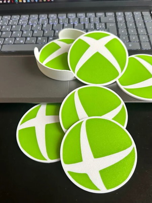Xbox coasters set of 6 with holder new