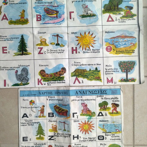 School reading maps 1970 like new, set of 2 pieces