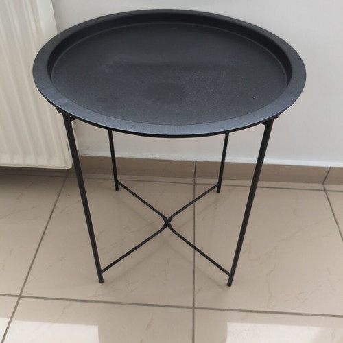 IKEA GLADOM metal side table like new with removable tray