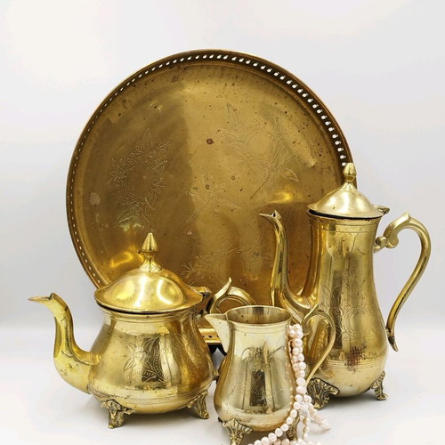 EPNS silver plated English tea and coffee set used