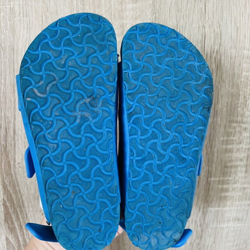 Birkenstock sandals like new, size 30, white and blue