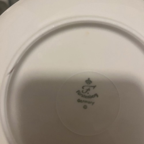 Vintage porcelain plate Fürstenberg Germany with romantic scene