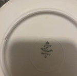 Vintage porcelain plate Fürstenberg Germany with romantic scene