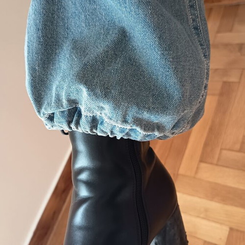 Baggy jeans blue, like new, sizes M/L with drawstring
