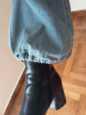 Baggy jeans blue, like new, sizes M/L with drawstring