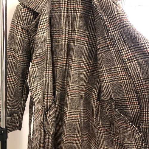 Checked women's coat used, size M / 38 / 10