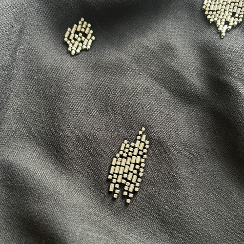 Zara asymmetric top with beads like new, black, size S