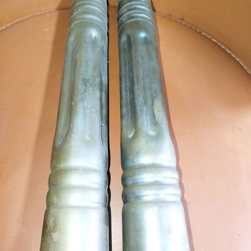 Chalices pair used with intricate designs and natural patina
