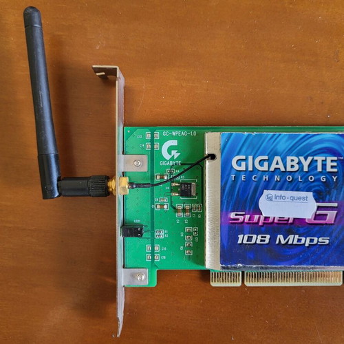 Gigabyte GN-WPEAG PCI WiFi card used, Wireless LAN