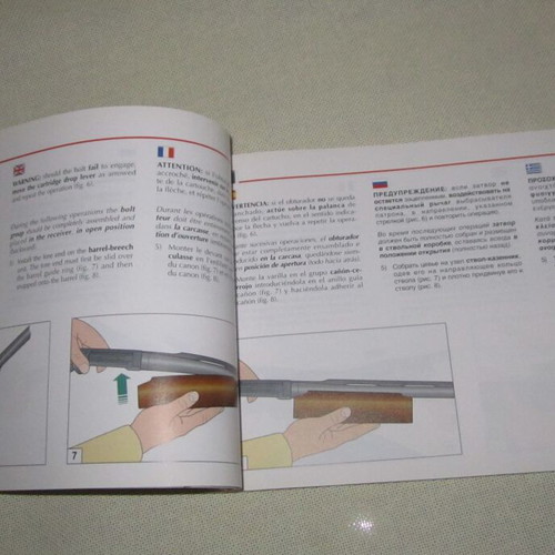 Super Black Eagle II owner's manual used, six-language guide