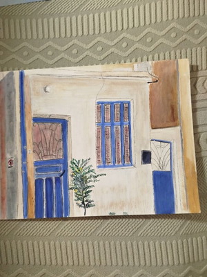 Handmade watercolor painting like new, without frame 30x22.5cm