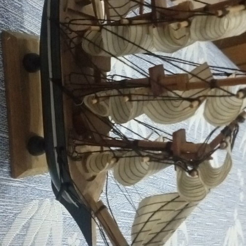 Decorative wooden ship model