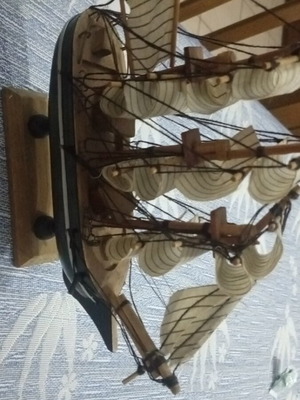 Decorative wooden ship model