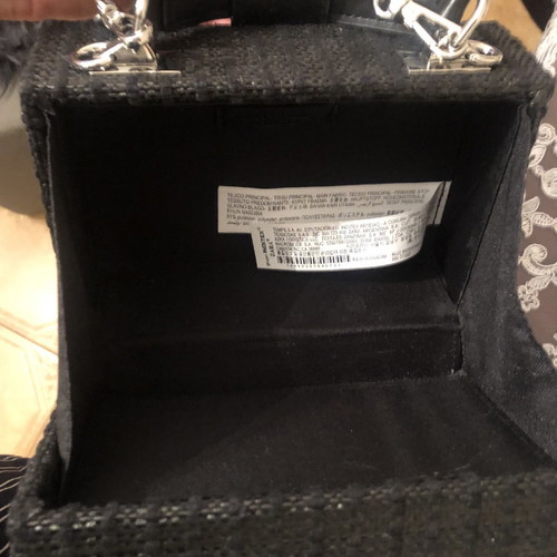 Zara rattan black crossbody bag used with chain