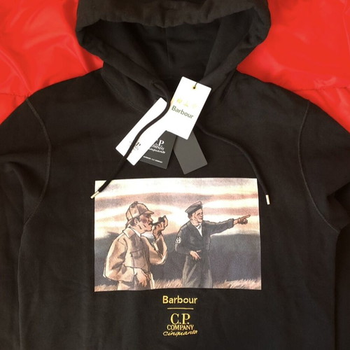 Barbour x C.P. Company Graphic Hoodie new, men's size M