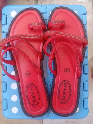 Fashion red waterproof sandals for women size 40 like new