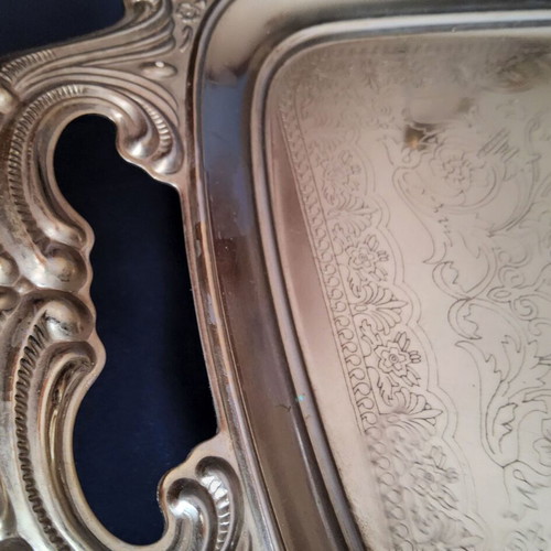 Vintage Twin Bird Japanese Serving Tray stainless steel used