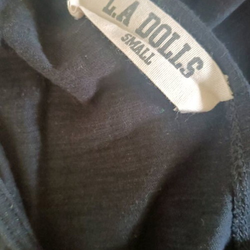 LA dolls dress black cotton like new, size medium