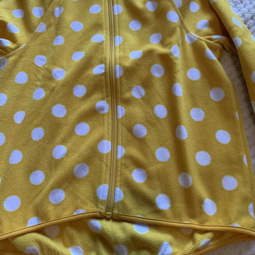 H&M fleece jacket for girls 8-10 years new, white and yellow