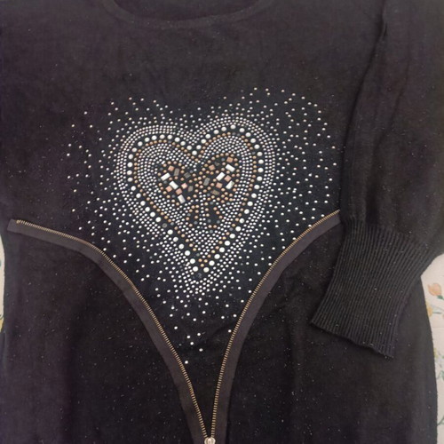 Women's blouse used, black, size L-XL, made of lana