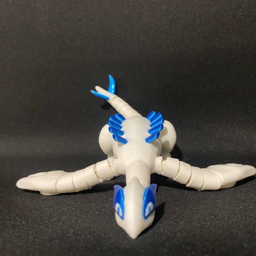 3D Lugia printed toy new with articulated body