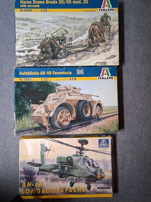 WW2 plastic models new, set of 3 kits