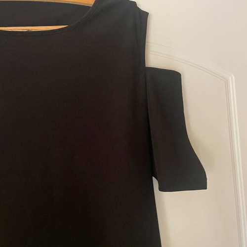 Black mini dress with off-shoulder design like new, size small