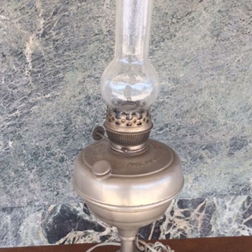 Antique Ditmar oil lamp from Austria used, electric conversion