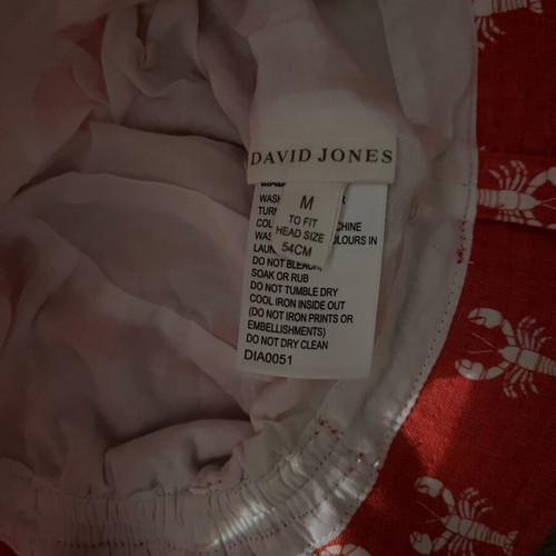 David Jones Kids Summer Bucket Hat like new, size 54cm, red