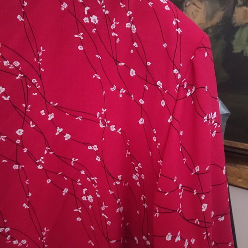 Vintage shirt with shoulder pads, like new, size L, red pink