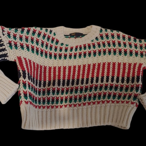 Maje Paris striped knit crop sweater like new