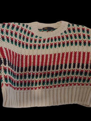 Maje Paris striped knit crop sweater like new