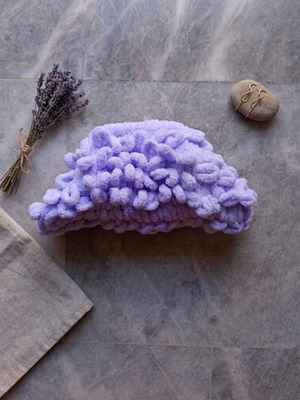 Lilac Dreams Puffy Bag 16cm, handmade