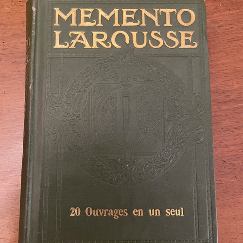 Memento Larousse γαλλική εγκυκλοπαίδεια 1918 μεταχειρισμένη, δερματόδετη