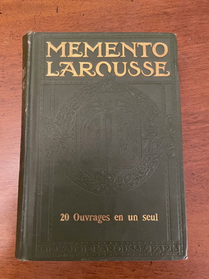 Memento Larousse γαλλική εγκυκλοπαίδεια 1918 μεταχειρισμένη, δερματόδετη