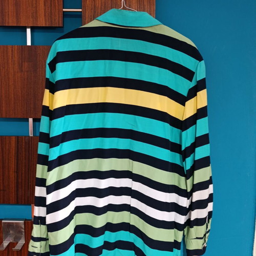 Vintage striped shirt like new, multicolored with gold buttons