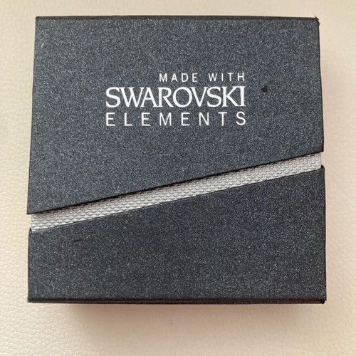Swarovski bracelet used with 5 suede black hearts