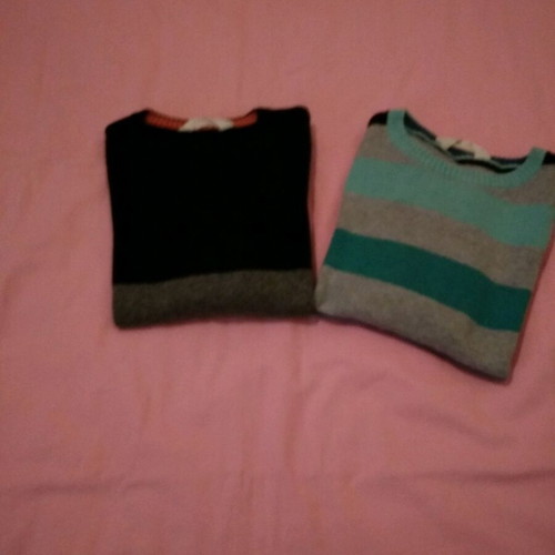 Knitted children's sweaters used, pack of 2, 6-8 years H&M striped cotton