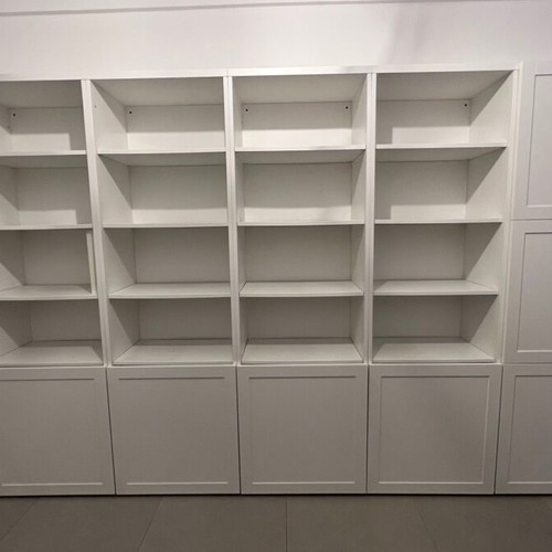 Ikea Besta shelving unit like new, 6 columns, 10 doors, 36 shelves