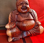  Διακοσμητικο - Ξυλινος Χαμογελαστός  Βουδας