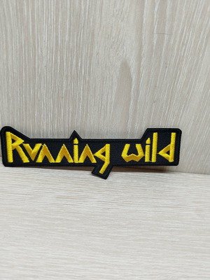 Running Wild embroidered patch new, yellow and black