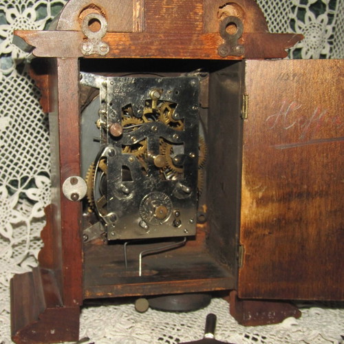 Junghans antique mantel clock with alarm used, circa 1900