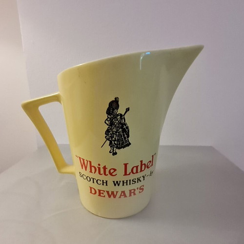 Dewars Whisky Ceramic Water Jug vintage 1950s-1960s like new