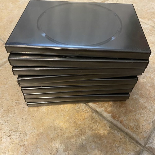 DVD cases 2-disc pack of 10 like new, black