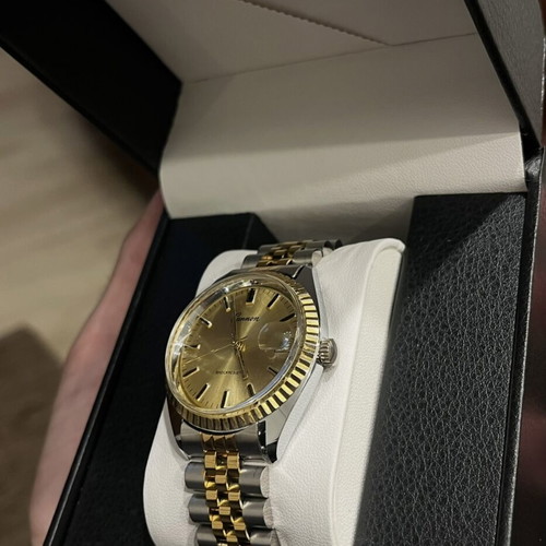 Cannon Datejust 36 mechanical watch like new, gold and silver