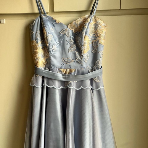 Evening dress new turquoise with sequins and tulle