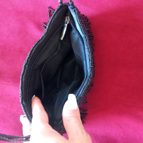 Black evening beaded bag like new