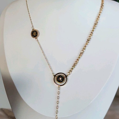 Steel Necklace new, gold and silver color
